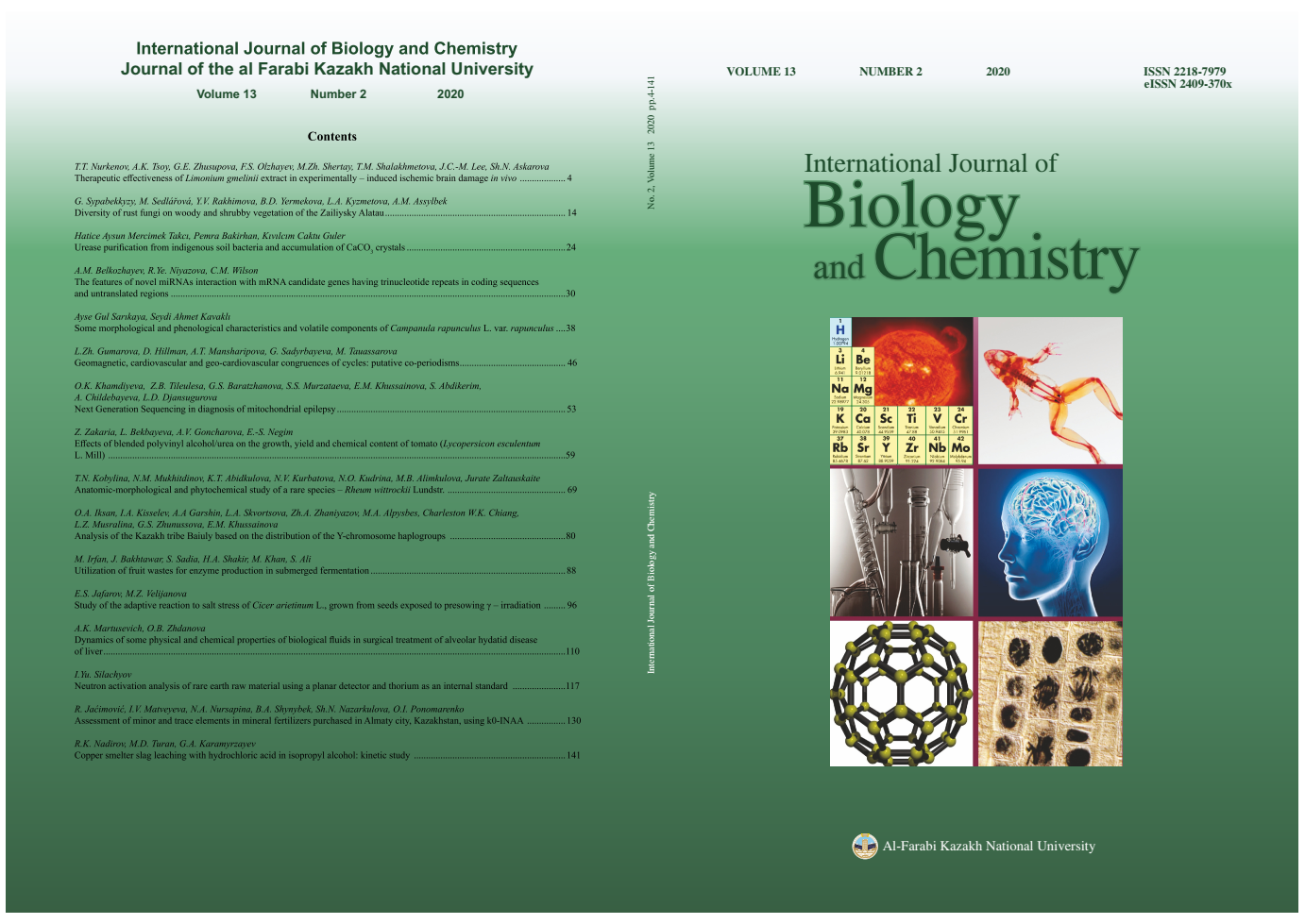 					View Vol. 13 No. 2 (2020): International Journal of Biology and Chemistry
				